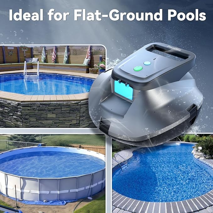 X1 Robotic Pool Vacuum, Cordless Pool Cleaner with 120-Min Runtime, Auto-Parking, 2.5h Fast Charging, for Above-Ground & Flat-Bottom Inground Pools up to 850 sq.ft