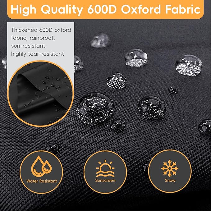 Generator Covers While Running, 600D+210D Oxford Fabric Double Layer, 32x24x24 Inches, Fits 5000-10000W Model, Black