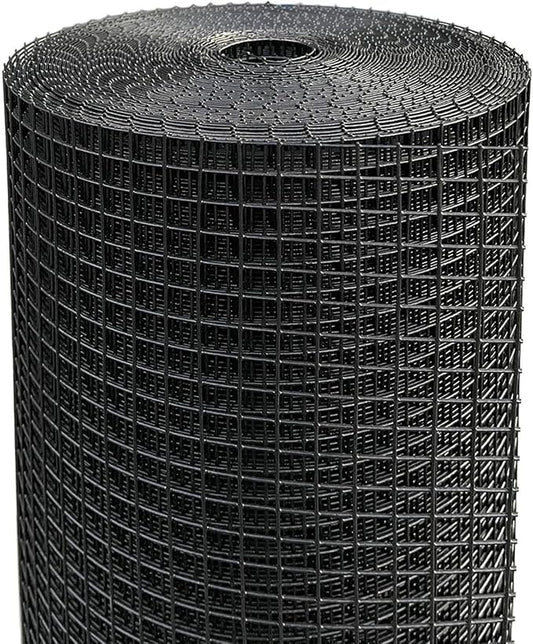 Black Hardware Cloth 1/2 inch Mesh 72'' x 50' 19-Gauge, Chicken Wire Mesh, Welded Wire Fencing, Chicken Wire Fencing, Rodent Wire, Garden Fence, Tree Guard, Wire Mesh Fencing