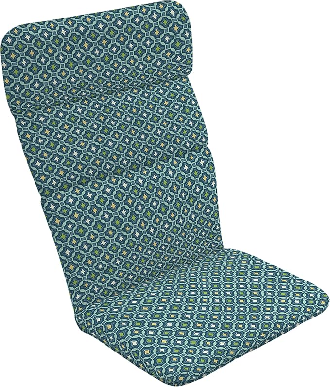 Arden Outdoor Adirondack or Rocking Chair Cushion, 20 x 17, Rain-Proof, Fade Resistant 17 x 20, Alana Tile