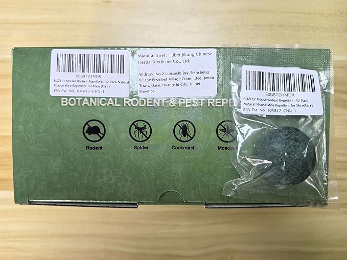 Mouse Rodent Repellent, 32 Pack Peppermint Oil Mice Repellent for Mice, Rats, Squirrels, Spiders and Pests, Indoor/Outdoor Natural Mouse Deterrent, Keeps Rodent Away from Garden & Home (Mint)