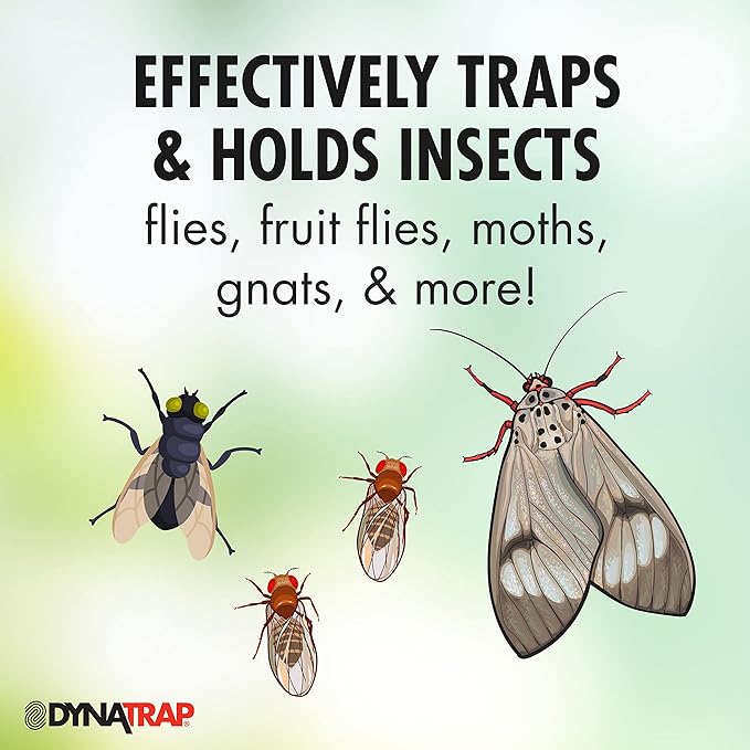 DynaTrap 230093 Replacement StickyTech Glue Cards for Flylight Indoor Plug-in Fly and Flying Insects Trap for Indoor DynaTrap Models DT3009 and DT3019 -,6 Count (Pack of 6)