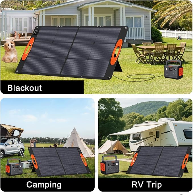 SOKIOVOLA N-Type 16BB 100W Portable Solar Panel 18V ETFE Portable Foldable Solar Charger NextGen 25% High Conversion Folding Solar Panel for Camping Outdoor RV