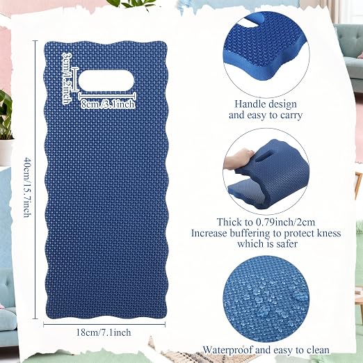 Woanger 12 Pcs Garden Kneeling Mat Foam Knee Mat Gardening Waterproof Knee Cushion for Baby Bath Seat Floor Yoga Exercise Seating Praying Work Classroom, 15.7 x 7 x 0.8 Inch (Morandi)