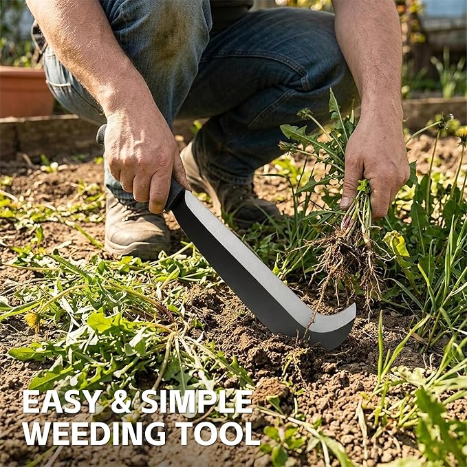 Sickle Machete for Yard Work Machetes for Cutting Trees Billhook Brush Clearing Sickle Garden Tool Brush Axe Harvest Knife Heavy Duty Machete with Curve Blade Grass Sickle for Gardening,Weeding