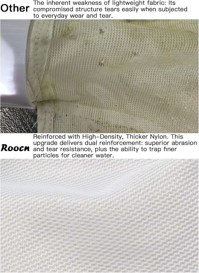 Upgrade Heavy-DutyFine-Filtering Mesh Filter Bags for Polaris 360 & 380 Pool Cleaners Universal Zippered Filter Bags All-Purpose Replacement Mesh Bags【2-Pack】