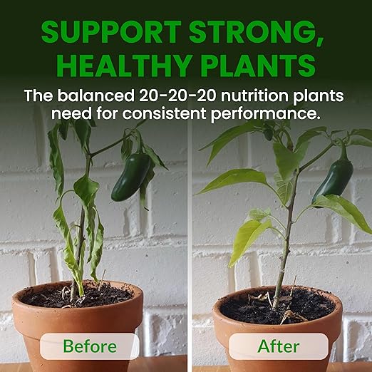 Humboldts Secret Everything Growing 20-20-20 Fertilizer | All Purpose Water Soluble Plant Food | Balanced NPK with Norwegian Kelp | for Lawns Gardens, Vegetables, Flowers & Indoor Plants | 2 lb