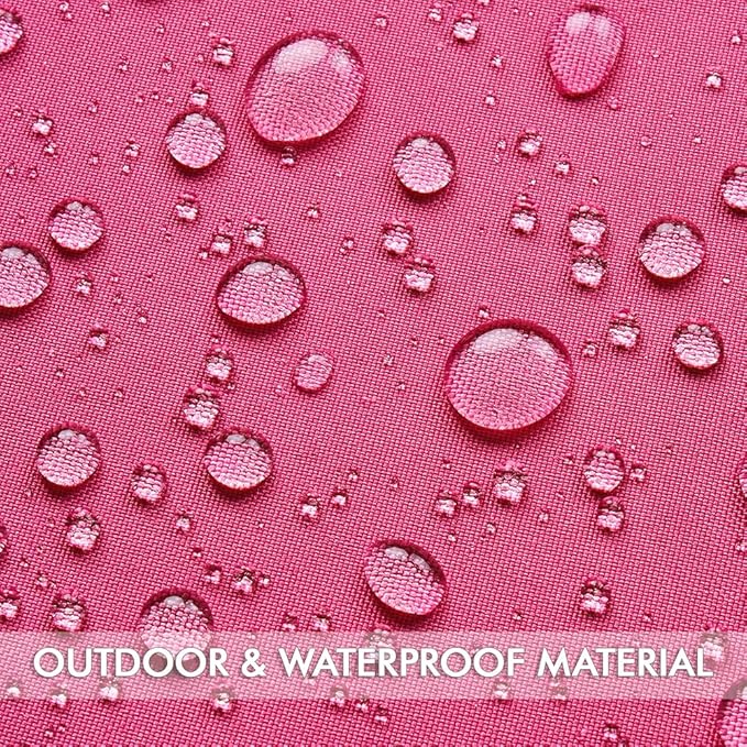 MIULEE Pack of 2 Outdoor Waterproof Pillow Covers Decorative Farmhouse Throw Pillow Covers Square Solid Color Couch Pillow Covers Spring for Patio Tent Bed Sofa Living Room 18x18 Inch Hot Pink