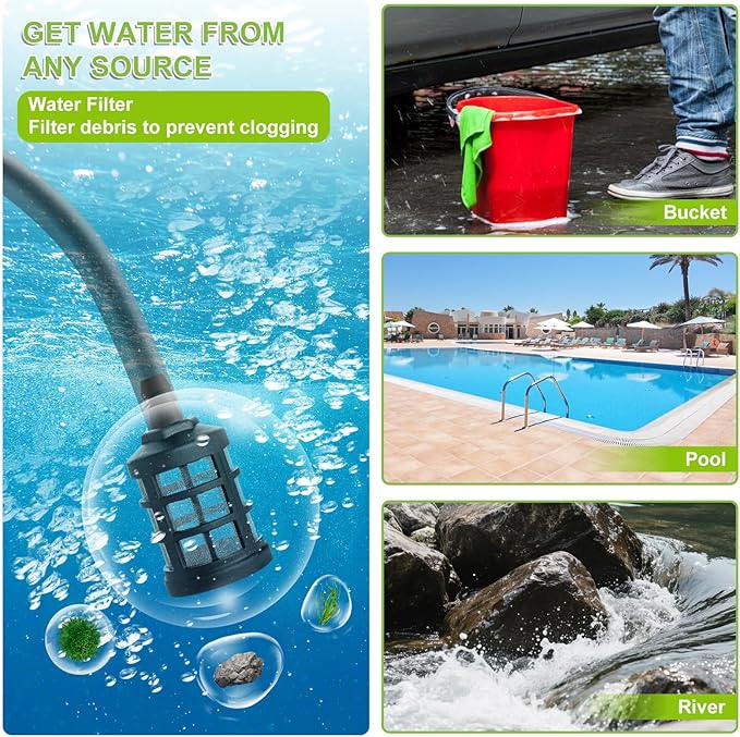 KEPEAK Cordless Pressure Washer, 1450PSI Portable Power Washer with 6-in-1 Nozzle, 21V Hand Held Pressure Washer with 2 Batteries, Electric Power Cleaner for Car, Garden, Home