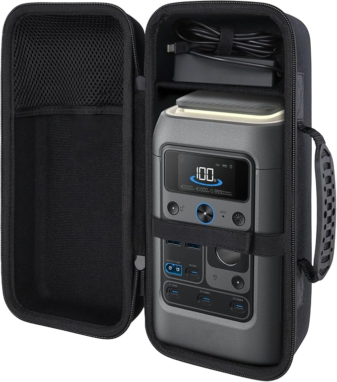 co2CREA Hard Travel Case Compatible with Anker SOLIX C300 DC Power Bank Station, Outdoor 288Wh 90,000mAh Portable Power Station, 300W Solar Generator