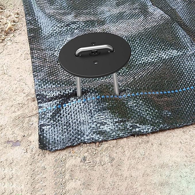 AAGUT 50 Pack Landscape Staples with Gasket Washer Caps, 6 Inch Vapor Barrier Stakes, Metal Garden Stakes Landscape Fabric Staples for Gardening Landscaping, Sod Fence Yard Lawn Ground Weed Mat Pins