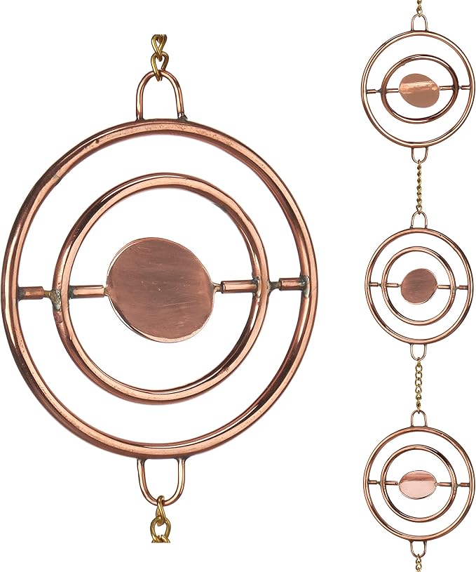 Good Directions 472P-8 Stelllar Rain Chain 8-1/2 Feet Long, 13 Large Figures, 100% Pure Copper