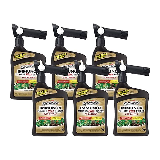 Spectracide Immunox Fungus Plus Insect Control For Lawns 32 Ounces, Dual Action, Hose-End Concentrate, 6 Pack