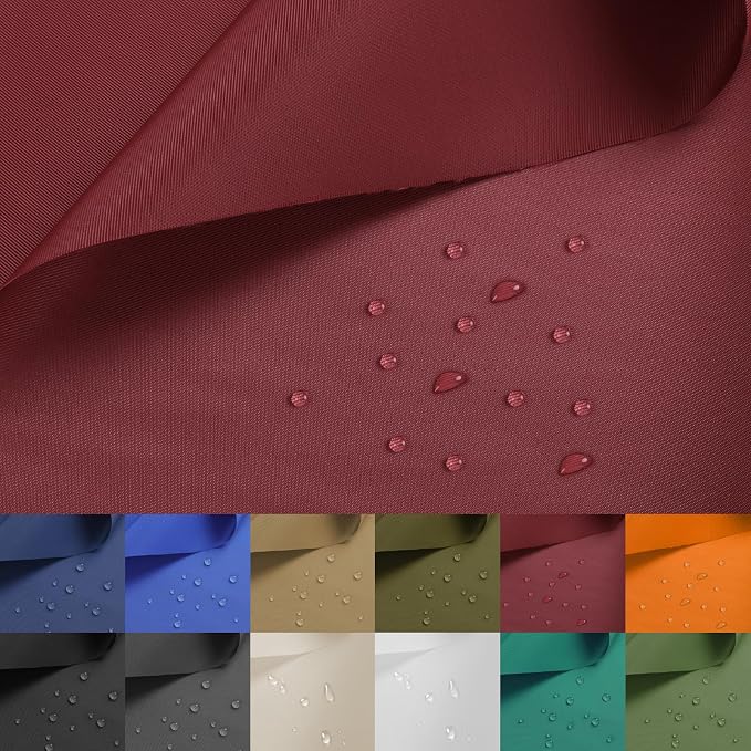 Nylon Fabric, 58" W 420D Waterproof Fabric 10 Yard Ripstop Nylon Material Outdoor Upholstery Twill Sewing Material for Patio Chair, Lining, Cushion, Purse, Tote Bag, Tent, Tarp Cover, DIY Project Red