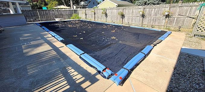 Winter Block Leaf Net for Inground Pools, Fits 16’ x 32’ Rectangle – Durable, Woven Polyethylene Material with Reinforced Edge – Lightweight and Easy to Store – LN1632RE, 16' X 32'