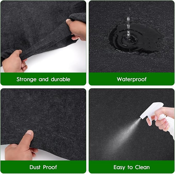Outdoor Storage Shed Floor Mat Waterproof Thick 8.2x5.9 FT Shed Carport Mat with Non Slip Backing for Garden Shed, Patio Furniture, Garage, Backyard