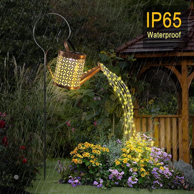 Watering Can with Lights,Solar Lanterns Outdoor Hanging Waterproof Garden Decor,Solar Outdoor Garden Decorative,Decorations for Lawn Path Patio (1)
