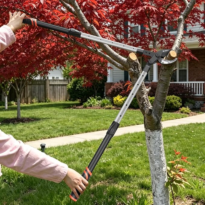 AIRAJ 26-39'' Extendable Anvil Loppers,Heavy Duty Branch Cutter up to 2.75'' Cut Capacity, Tree Trimmer with Compound Action,Tree Prune with Spare Blade,Pruning Shear for Gardening