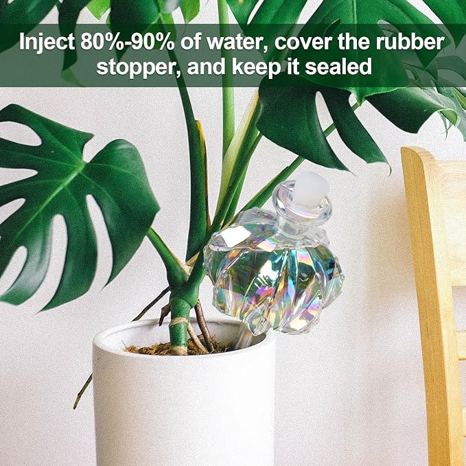 KGCCIZI Self Watering Planter Insert. Plant Watering Devices. Plant Watering Bulbs. 3-PCS Plant Watering Globes. Rainbow Colors Cactus Shape Self Watering Globes Large. Plant Lover Gifts