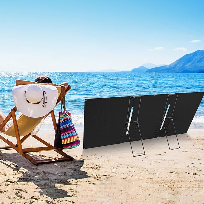 2 Pack Solar Panel Stand, Folding Solar Panel Stand Mounting Bracket - Quick Angle Adjustment, Portable Suitable for Solar Panels Less Than 0.35 Inches Thick