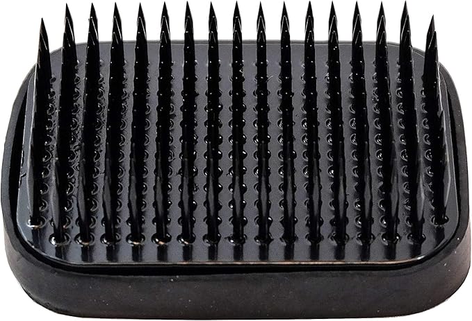 KAKURI Kenzan Flower Frog Black Mini Square 2.6", Japanese Ikebana Flower Arrangement Supplies, Professional Flower Holder Pin Frog, Japanese Stainless Steel, Made in Japan