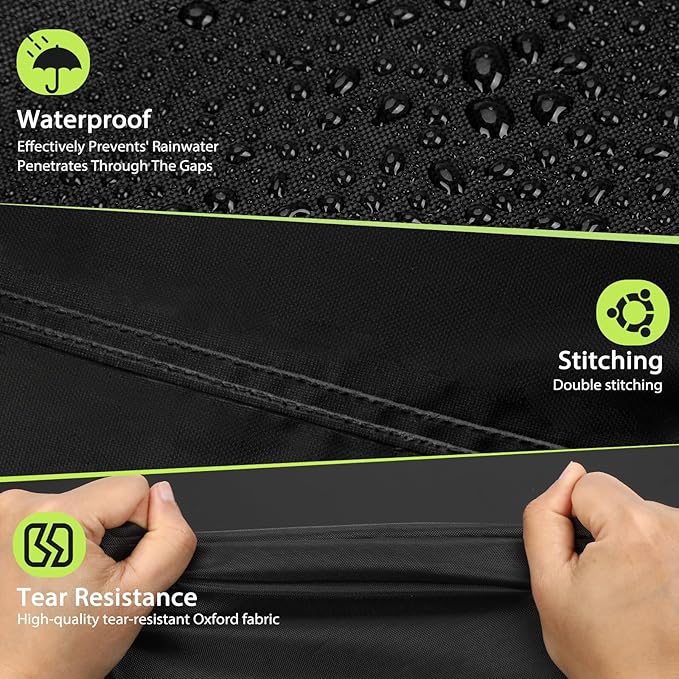 TOPCROWN Grill Cover for Outdoor Grill, Universal Fit 45"-75" BBQ Gas Grill Waterproof Anti-UV Oxford Fabric Windproof Design with Adjustable Straps, Fits Weber/Char-Broil/Nexgrill and More (52")