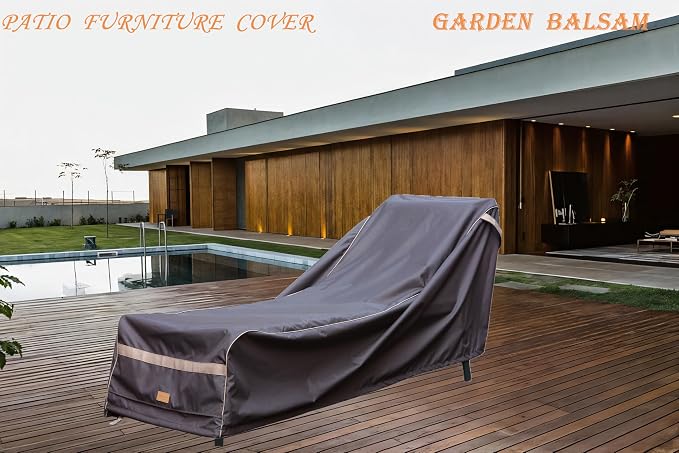Patio Chaise Lounge Cover Waterproof,Heavy Duty Outdoor Lounge Chair Covers,Dark Grey Durable Patio Furniture Covers,2Pack,80L*28W*30Hinch