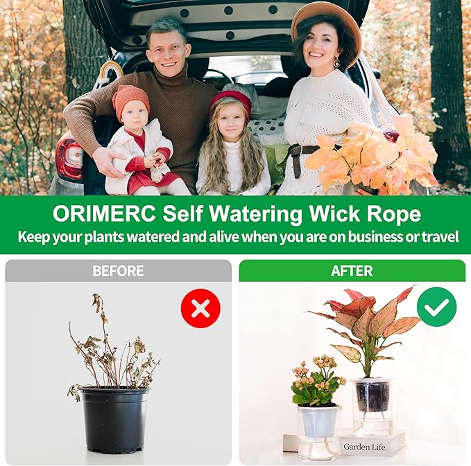 ORIMERC 2 inch Net Pots for Hydroponic Tower, 50 Pack Mesh Net Cups Come with Self Watering Wicking Rope&Plant Labels, for Hydroponic Garden Plants Baskets Aquaponics Vegetable Growing Indoor BPA Free