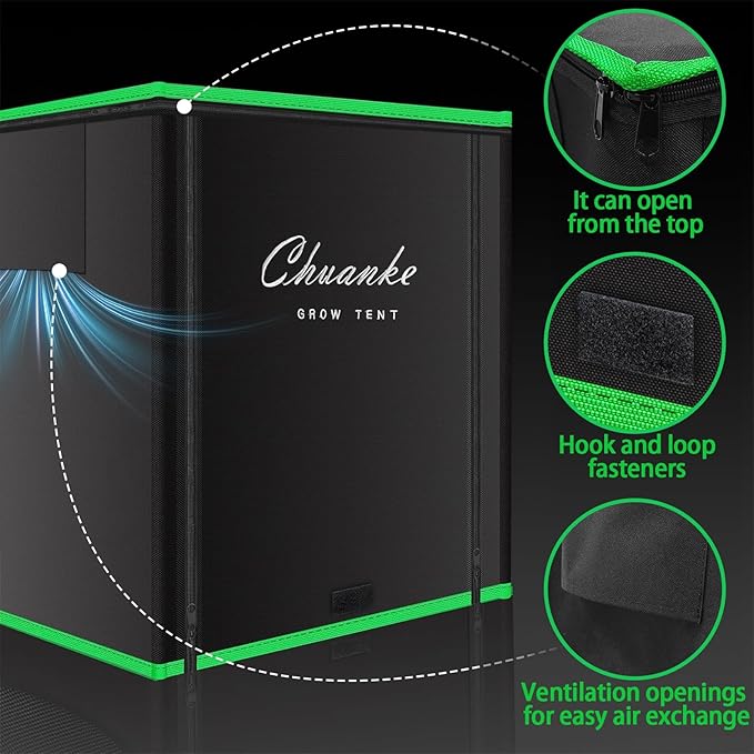Small Grow Tent for Aerogarden Hydroponics Growing System Indoor 20"x14"x22"High Reflective Mylar Leak-Proof of Light 600D Oxford Fabric for Indoor Plant (Black(with Bottom))