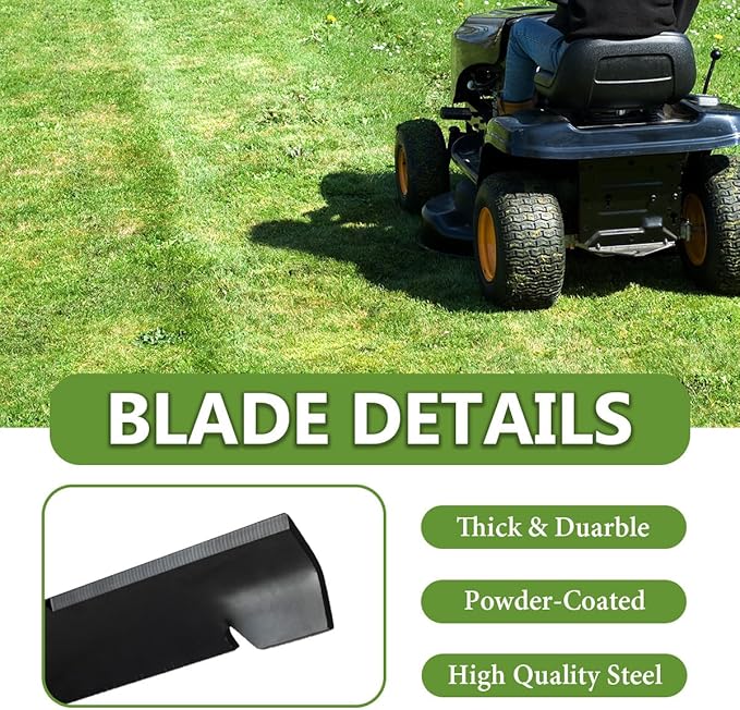 038-6050-00 High Lift Mower Blades Set for Bad Boy Exmark Gravely Hustler Toro 60" Lawn Mower, Replaces 038-2007-00 038-6060-00 038-6002-00, Compatible with ZT60 CZT60 (6PACK)