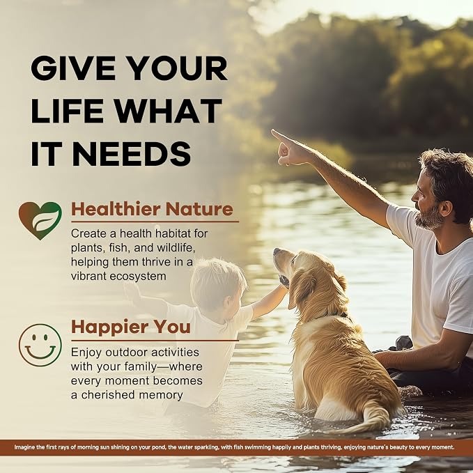 Dr.Raifya’s Muck Reducer 18 LB–Natural Pond Sludge & Odor Treatment, All-in-One Enhanced Cleaning Power in Ponds & Lakes, Beneficial Bacteria Safe for Fish, Pets & Wildlife, Treats Up to 144,000 Sq Ft