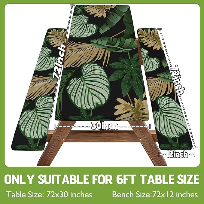 Picnic Table Cover with Bench Covers Tablecloth Table Cloth Camping Gifts for 30th 40th 50th 55th 60th 70th 80th 45th 65th 75th 40 50 55 60 65 70 Year Old Camper RV Owner Camping Lovers Women Men