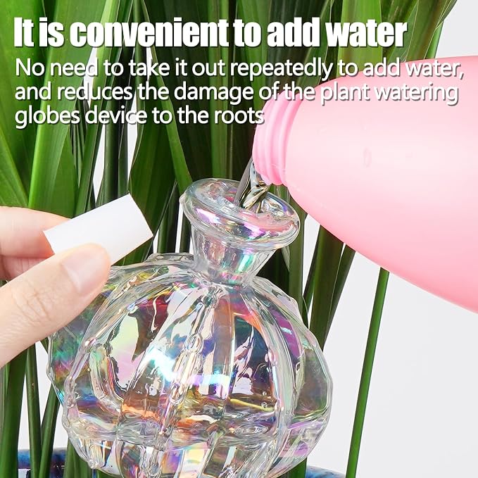 KGCCIZI Self Watering Planter Insert. Plant Watering Devices. Plant Watering Bulbs. 3-PCS Plant Watering Globes. Rainbow Colors Cactus Shape Self Watering Globes Large. Plant Lover Gifts