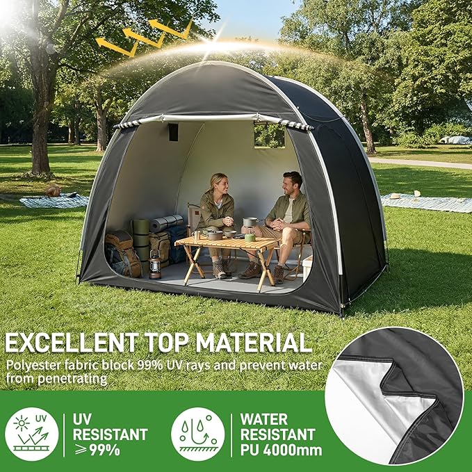 Outvita Bike Tent, Outdoor Portable Bicycle Storage Sheds with 210D Oxford Fabric PU4000 Waterproof Cover for 2-3 Bikes, Storage Cover Shelter for Motorcycle,Garden Tools,Toys,Lawn Mower