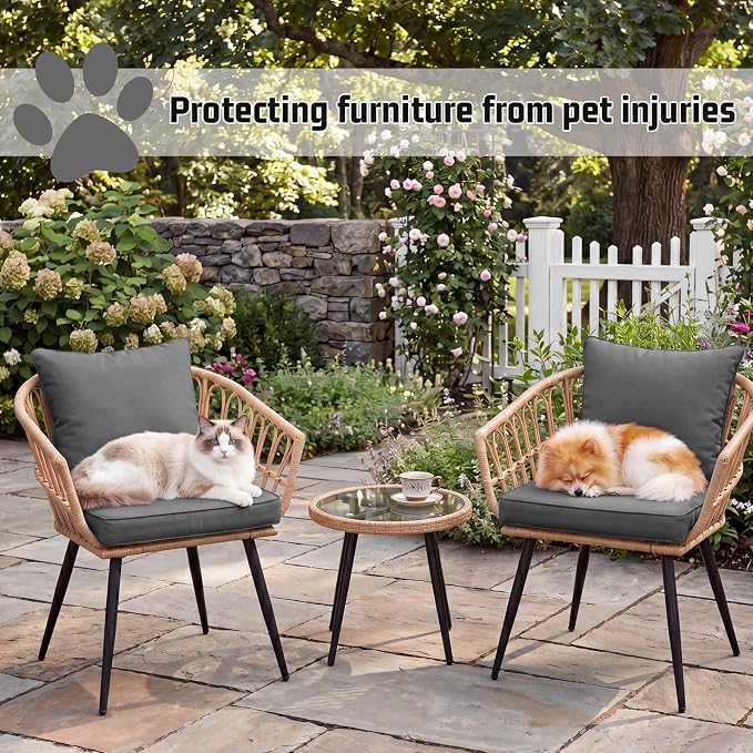 4pcs Outdoor patio cushion covers replacement, 24" zippered outdoor cushion covers waterproof, UV Resistant & Washable patio furniture cushion covers waterproof for Patio Sectional, Lght Grayi