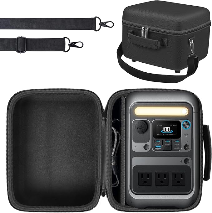 ANKHOH Case for Anker SOLIX C300 Portable Power Station, Battery Solar Generator Storage Holder for Charging Cable and Accessories?Box Only (for Anker SOLIX C300)