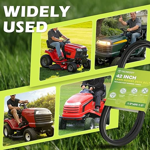 144959 Mower Deck Belt for Craftsman 42 Inch 532144959 LT1000 LT2000 DLT3000 DYT4000 Husqvarna Poulan AYP Ariens Riding Lawn Mower, 1/2" X 95.5"