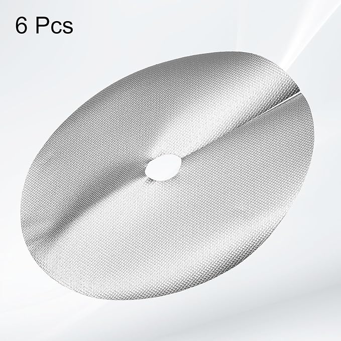 HARFINGTON 6pcs Tree Mulch Ring 9.8 Inch Non-Woven Round Tree Protector Weed Barrier Mat Plant Cover Rings for Weed Grass Control Root Protection, Silver
