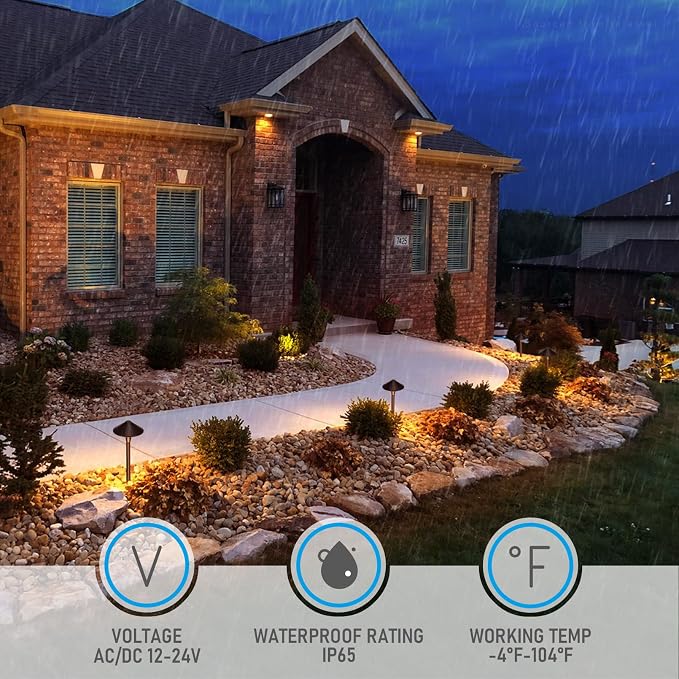 LEONLITE 6-Pack 5CCT Low Voltage LED Pathway Lights, Flat Cone Head | 12-24V AC/DC, IP65, Landscape Path Lights, for Walkway Yard Garden, 1800/2700/3000/4000/5000K, Oil Rubbed Bronze, Aluminum