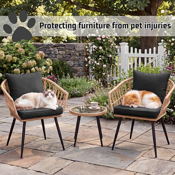 4pcs Outdoor Patio Cushion Covers Replacement, 24" Zippered Outdoor Cushion Covers Waterproof, UV Resistant & Washable Patio Furniture Cushion Covers Waterproof for Patio Sectional, Black