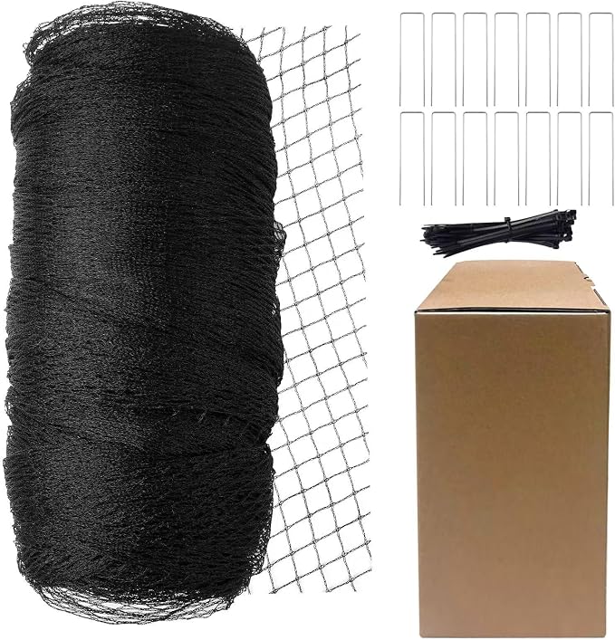 Garden Netting,7.5ft x 65ft Black Bird Netting Heavy Duty,Rabbit,Squirrels,Anti Birds,Larger Bees,Deer,Chicken,Cardinals，Animal Fencing for Fruit Tree & Vegetable Garden