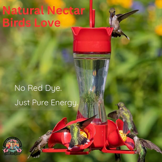Clear Hummingbird Nectar Powder Concentrate – Natural, Bird Safe Hummingbird Food – Pure Cane Sugar, No Dyes, Easy Mix, 5 lbs Makes 320 oz
