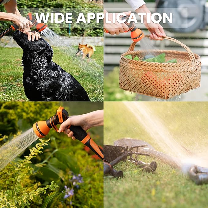 Giraffe Tools Garden Hose 5/8", Water Hose Heavy Duty, Flexible, Lightweight Hybrid Hose with Swivel Handle, 10ft Female to Female Fittings, Burst 600 PSI, Short Leader Hose