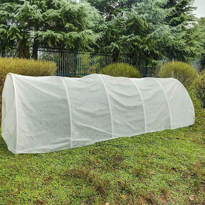 Agfabric Plant Covers Freeze Protection Floating Row Covers 14'x100' 0.9oz Plant Covers Freeze Sun Protection,Frost Cloth for Vegetables,White