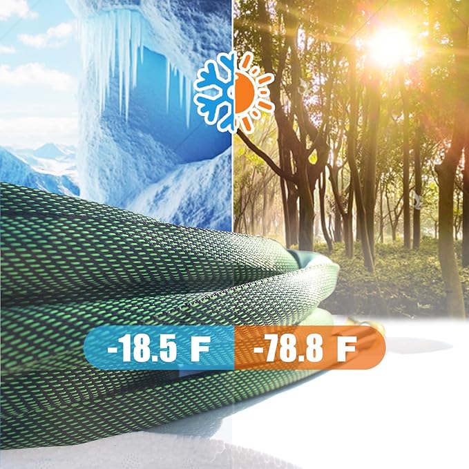 Relxitl Garden Hose 50 FT, Heavy Duty Water Hose with Aluminum Fittings, Puncture Proof All-weather, Ultra-Lightweight and Flexible, Watering and Cleaning for Outdoor