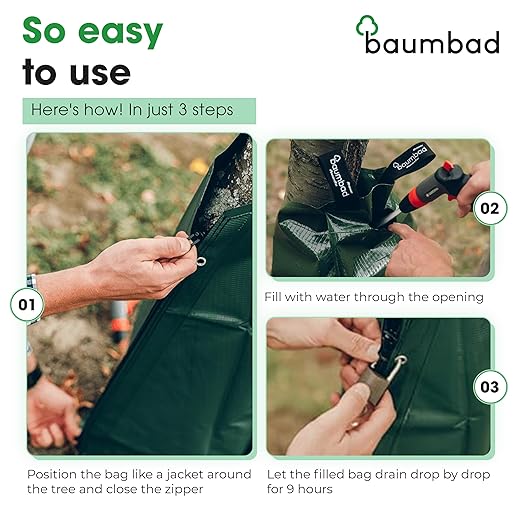 1 Premium Watering Bag 20 Gallons PVC UV Resistant Slow Release Watering Tree Bag in Green Visit The baumbad Store (6, 20 Gallons)