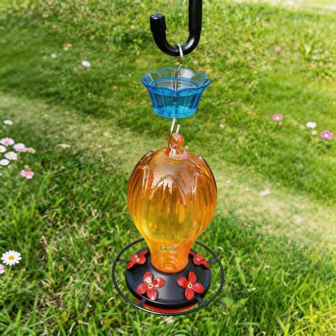 Ant Moat for Hummingbird Feeder - 3 OZ x 2 Pack Insect Guard with Large Capacity (Blue)