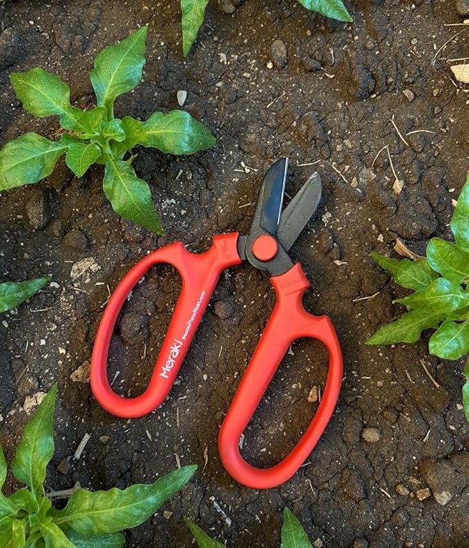 Garden Pruning Shears Scissors With Carbon Steel Blades 6.7 In, Amaryllis - Red