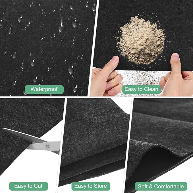 M METERXITY Outdoor Storage Shed Mat, 3.2x7 FT Waterproof Small Shed Flooring Mat for Patio Furniture Floor Protecting from Wear/Liquid/Dust/Oil, Non-Slip Carport Pad [Grey]