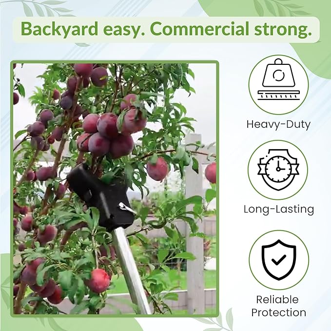 Tree Crutches (2-Pack) - Durable Support for Fruit Tree Branches - Prevents Breakage from Heavy Fruit or Snow - Fits 2x2 Lumber, T-Bar, Stakes & More - Pole Not Included